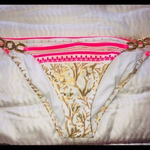 FINAL-Victoria’s Secret Gold/Coral Bikini Bottoms